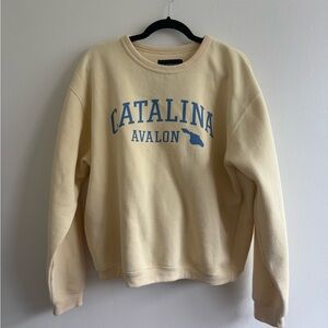 catalina island butter yellow crewneck